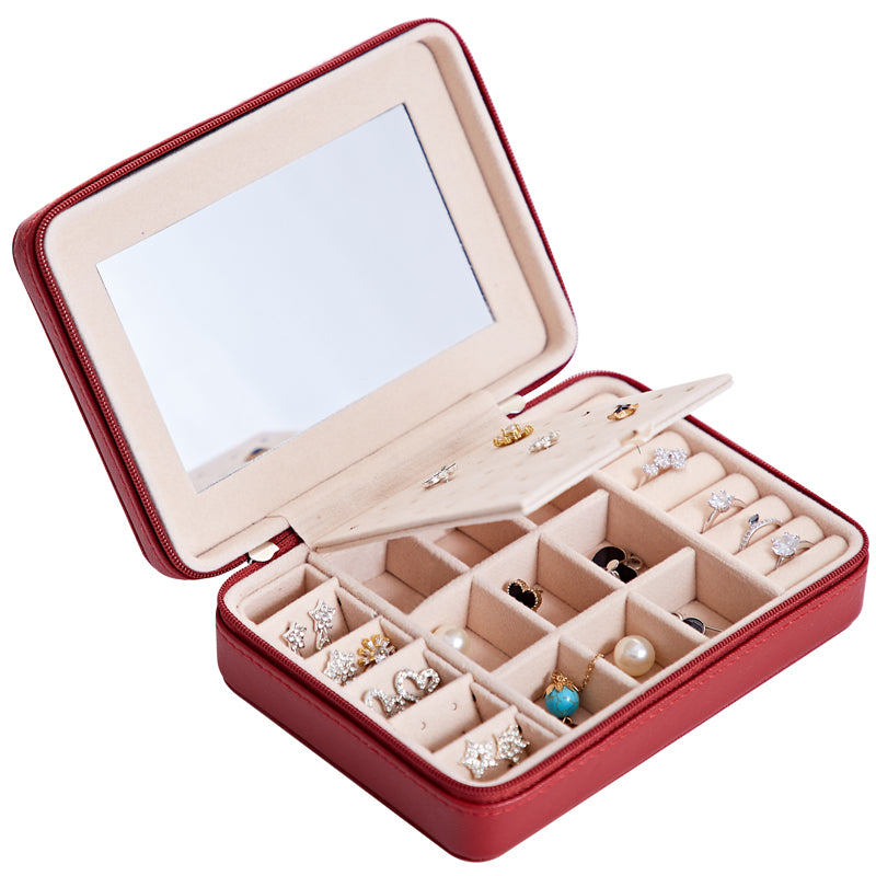 صندوق تخزين المجوهرات المجوهرات متعدد الوظائف للأقراط والأقراط والخواتم