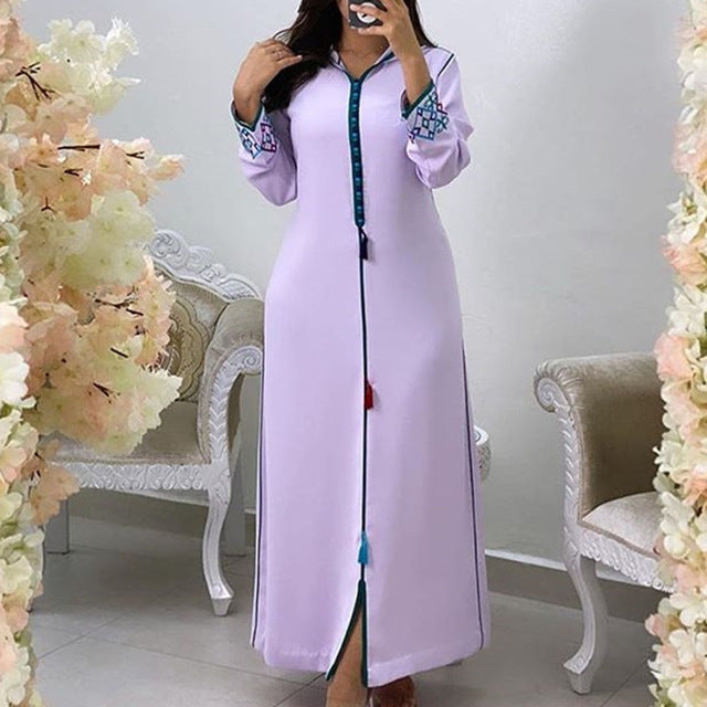فستان نسائي طويل عباية دبي عباية موضة حجاب نسائي