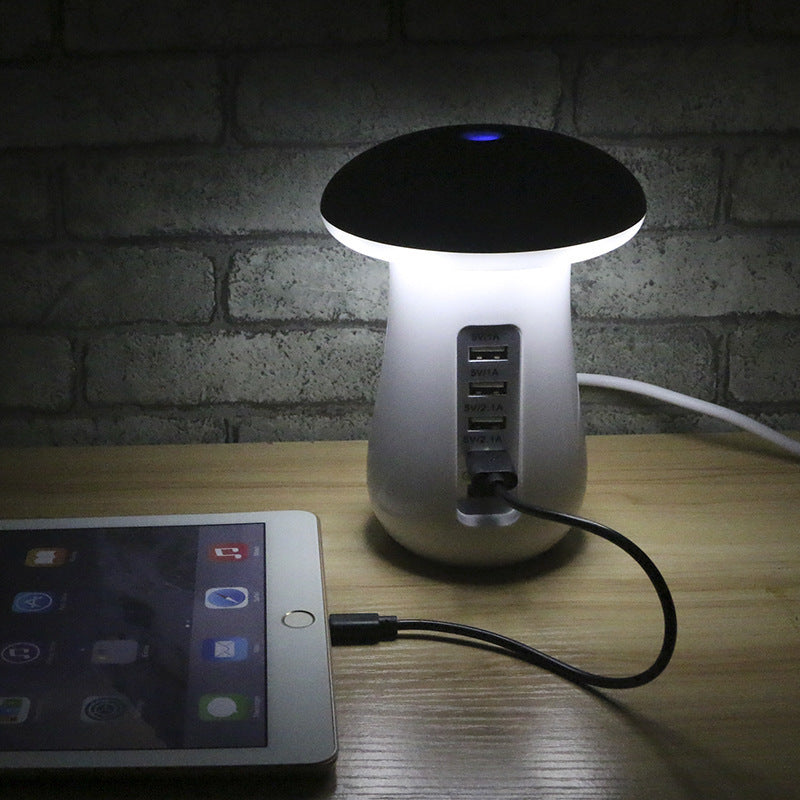 2 في 1 مصباح فطر متعدد الوظائف LED حامل مصباح LED شاحن USB مستلزمات مكتبية منزلية