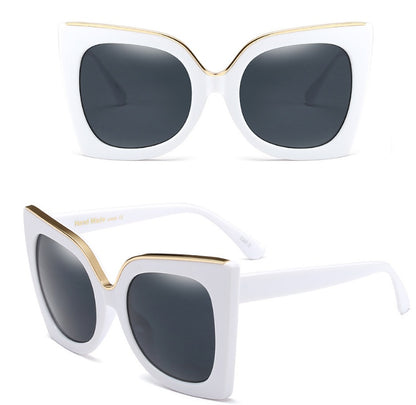 نظارات شمسية نسائية عتيقة بنظارات شمسية ذات عدسات متدرجة للنساء