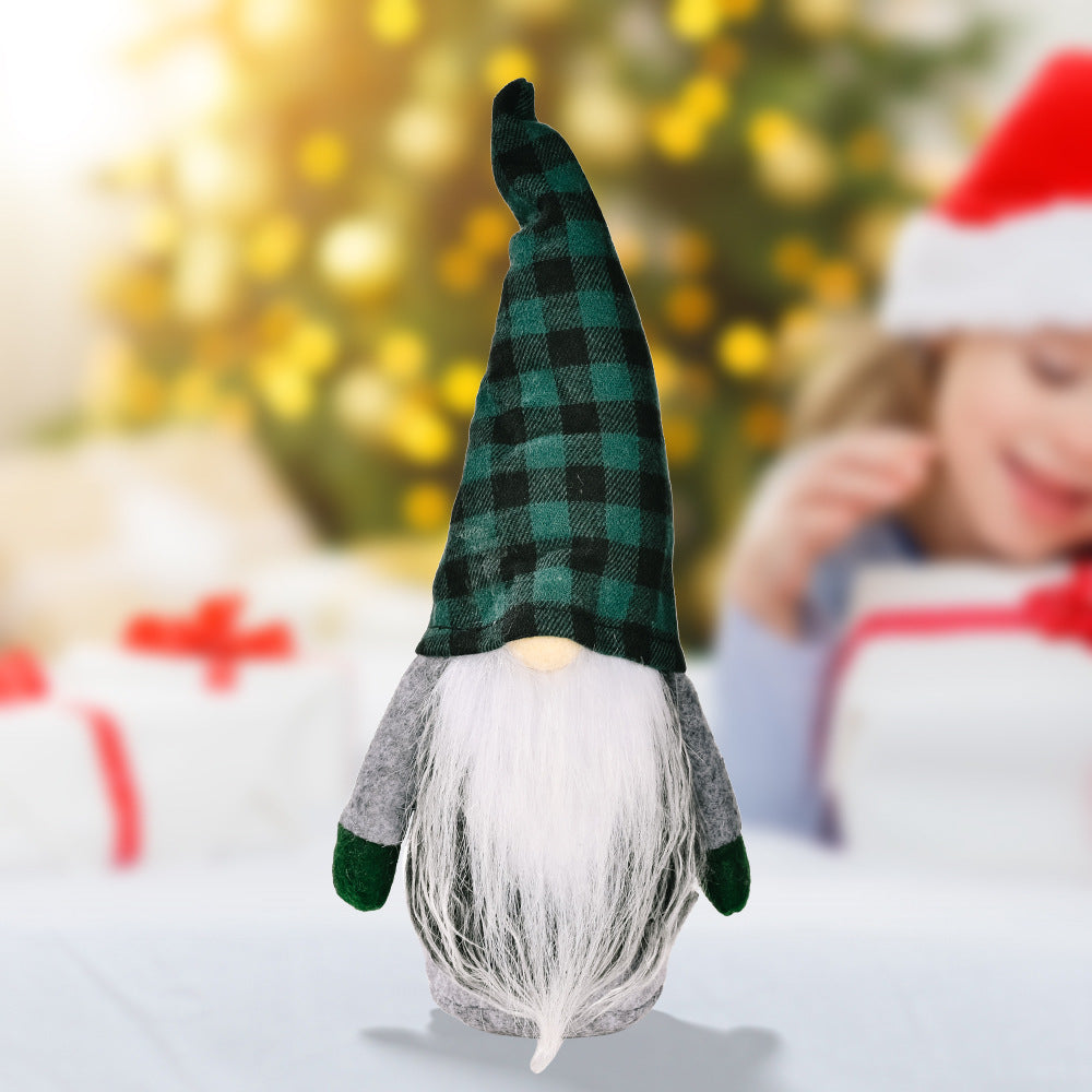 زينة عيد الميلاد زينة عيد الميلاد قبعة عيد الميلاد المنقوشة دمية رودولف