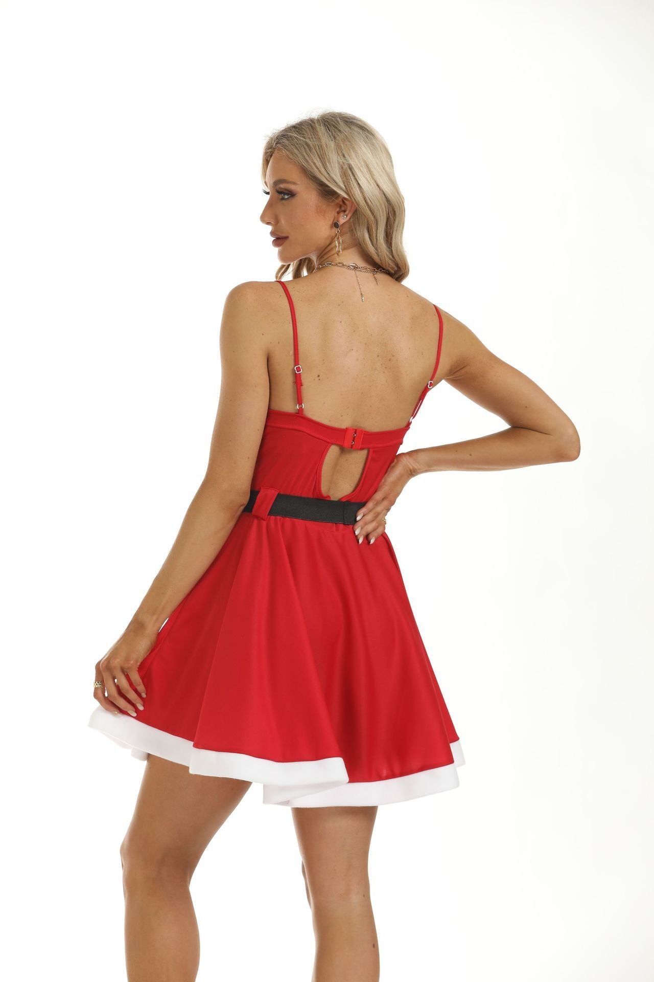أزياء نسائية فستان أحمر كريسماس نسائي