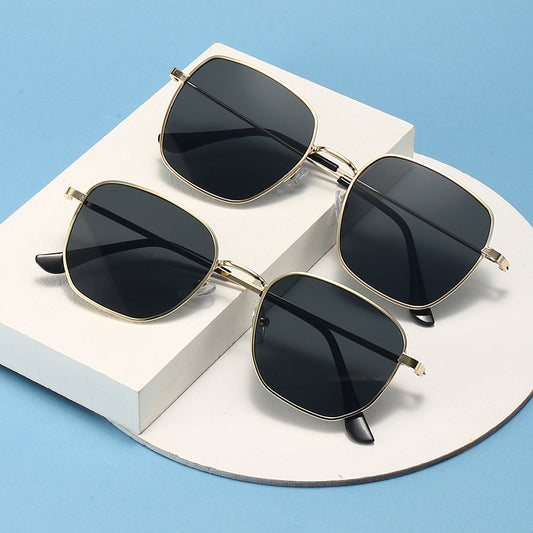 نظارات شمسية رجالية ونسائية كلاسيكية عتيقة على شكل صندوق أدبي