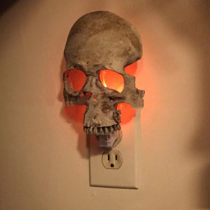 أفكار مضحكة لأضواء ليلية مزخرفة على شكل جمجمة