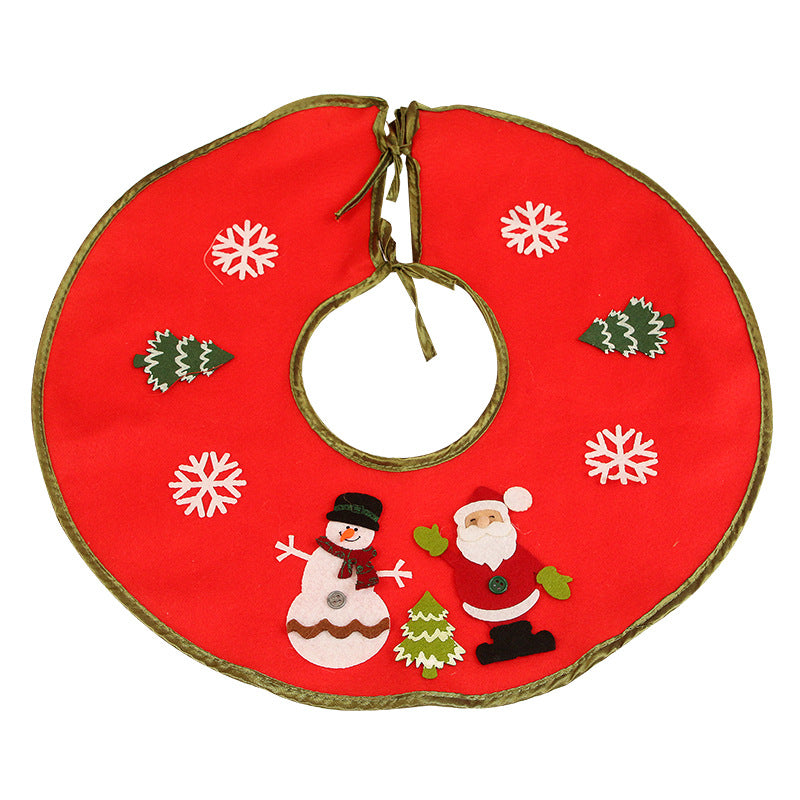 تنورة زينة عيد الميلاد 46 سم قماش غير منسوج من القماش غير المنسوج لشجرة عيد الميلاد