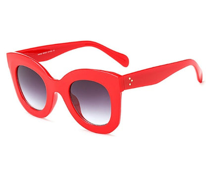 نظارات شمسية نسائية عتيقة مصممة نظارات شمسية متدرجة اللون من ماركة Cat Eye نظارات شمسية للنساء