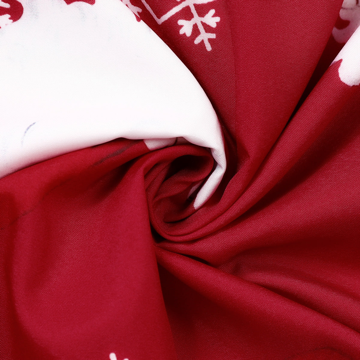فستان دانتيل بخياطة متباينة من الدانتيل بتصميم عصري في عيد الميلاد