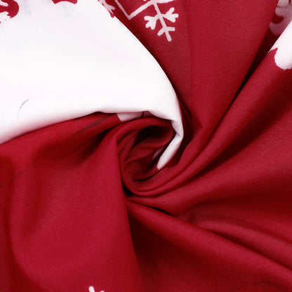 فستان دانتيل بخياطة متباينة من الدانتيل بتصميم عصري في عيد الميلاد