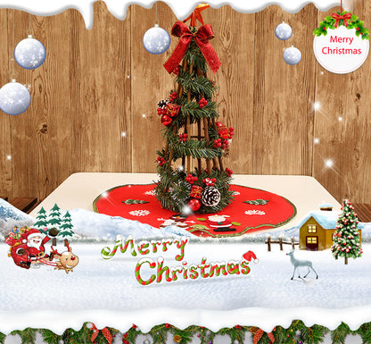 تنورة زينة عيد الميلاد 46 سم قماش غير منسوج من القماش غير المنسوج لشجرة عيد الميلاد