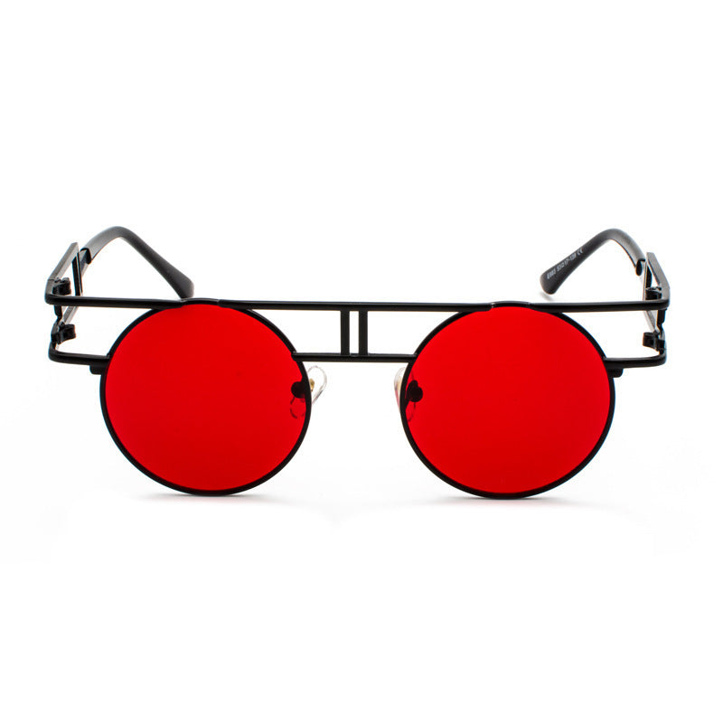 جديدنظارات شمسية ستامبانك نسائية مستديرة للرجال قوطية عتيقة