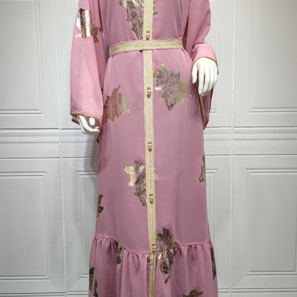 موضة فستان شيفون مذهّب من الشيفون الأكثر مبيعًا
