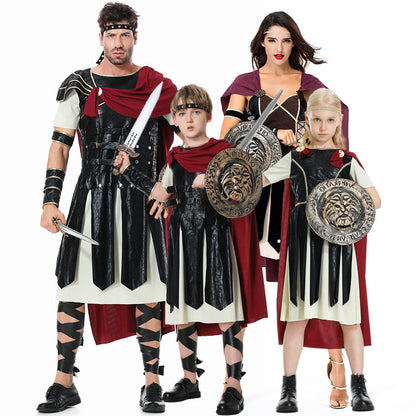 زي الهالوين التنكري الروماني المصارع الروماني ملابس الأداء التنكري