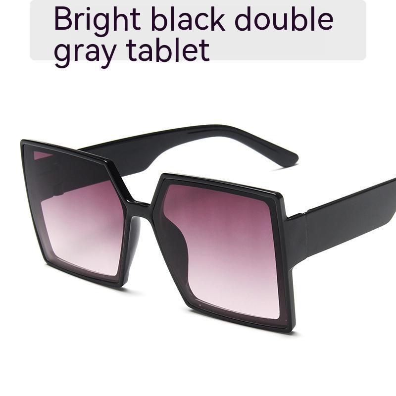 نظارات شمسية بإطار مربع كبير جديد للنساء