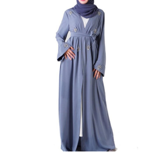 فستان سعودي عالي الجودة من الماس كارديجان ماسي عالي الجودة فستان نسائي بتنورة طويلة